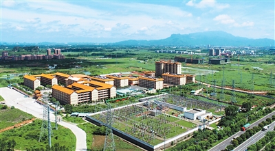 220千伏方竹變電站擴建工程近日成功投運。圖為方竹站擴建工程全景。韋振宏攝