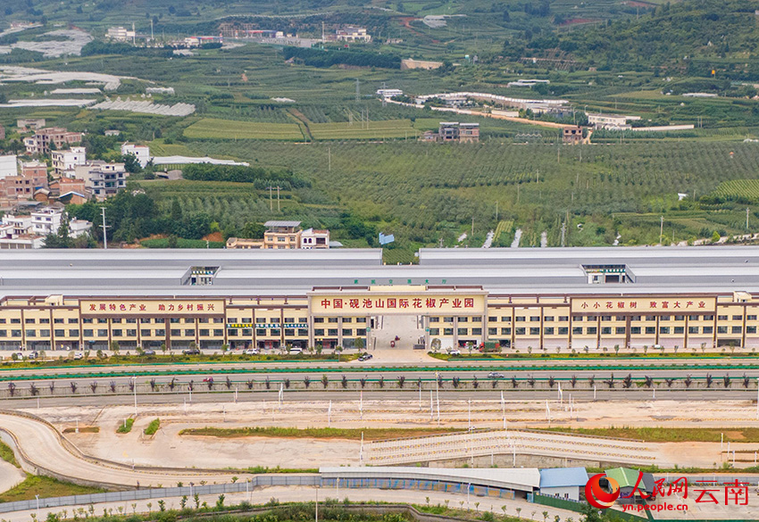 砚池山国际花椒产业园全景。李尚美摄