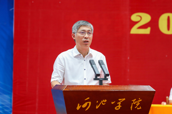 河池学院校长马少健讲话。陈敏淇摄