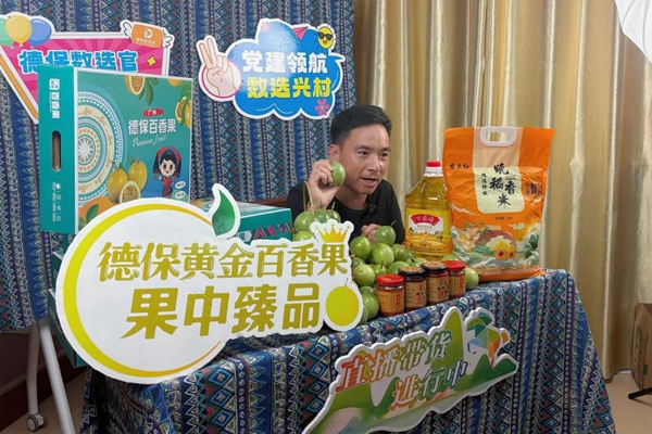 德保縣數選官現場直播。德保縣委宣傳部供圖