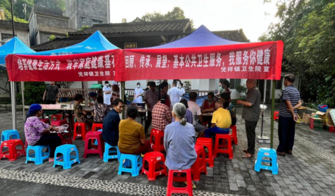 凭祥镇卫生院医护人员在连全村开展义诊活动。