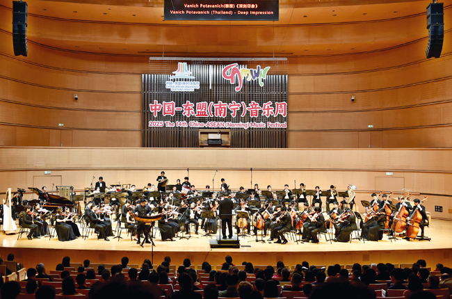 第十四届中国—东盟（南宁）音乐周首场演出现场。 记者潘浩摄