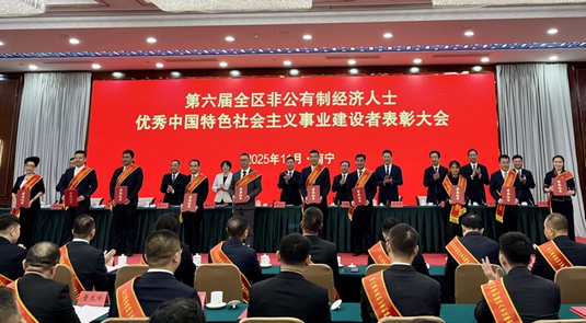 广西表彰60名非公有制经济人士优秀建设者和新的社会阶层人士