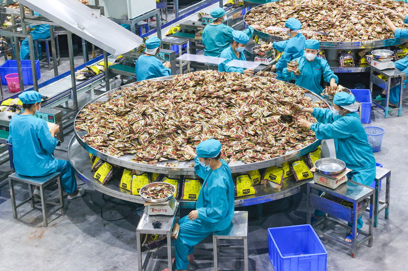 廣西容縣南方食養工廠的生產車間。龍海強攝