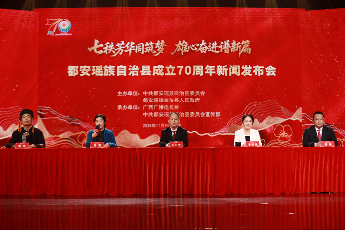 新聞發布會現場。都安縣委宣傳部供圖
