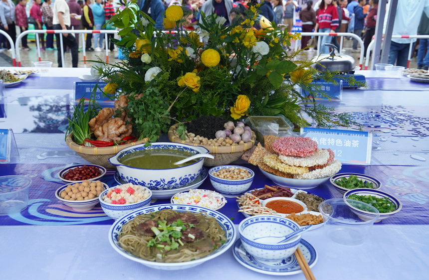 羅城特色美食展示。羅城縣融媒體中心供圖