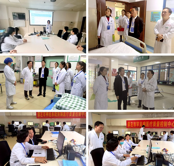 专家组在凭祥市开展医疗质控工作。广西民族医院供图