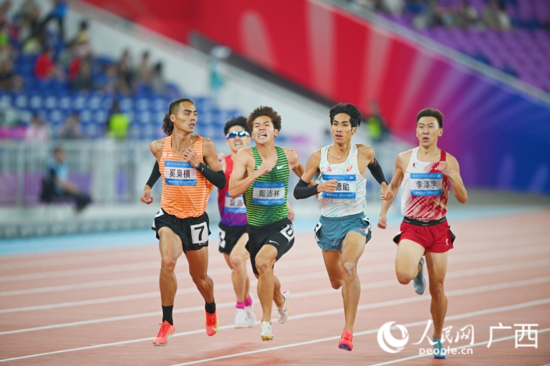 廣西名將劉德助晉級男子800米決賽。人民網 雷琦竣攝