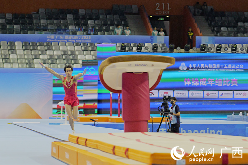 黃明淇跳馬比賽現場。人民網 梁章暉攝