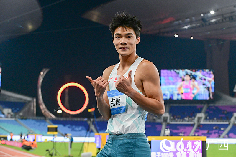 廣西小將曾克理表現優異。人民網 雷琦竣攝