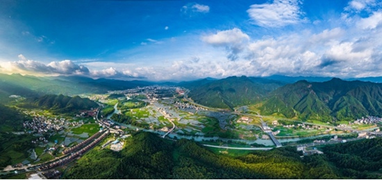 航拍“资水丹霞”田园综合体