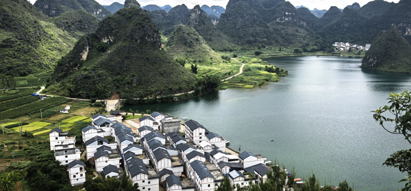 库区一幅“库畅、水清、岸绿、景美”的水生态图景。