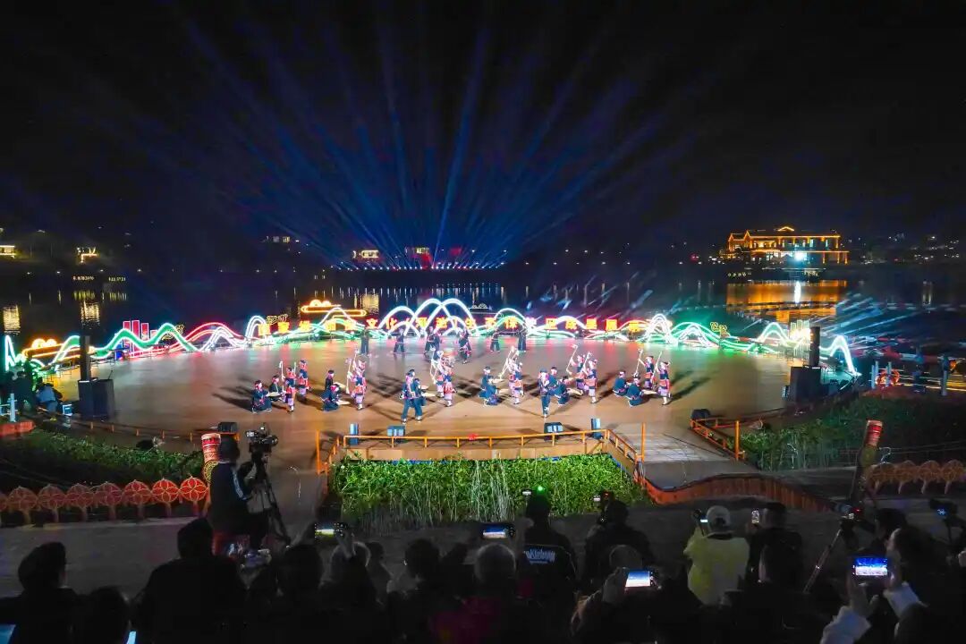 国家级铜鼓文化（河池）生态保护区成果展示活动。河池市融媒体中心供图