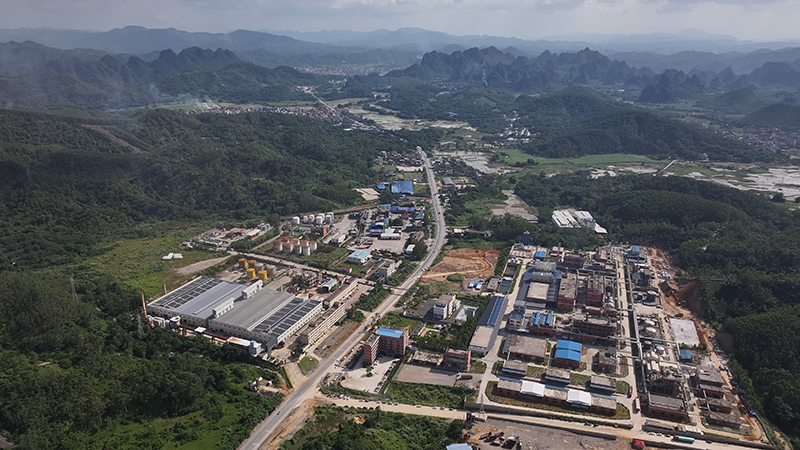 航拍广西玉林市兴业县轻化工产业园。宁诗琪摄