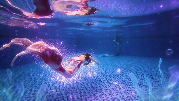 美人魚表演。黃君軍攝