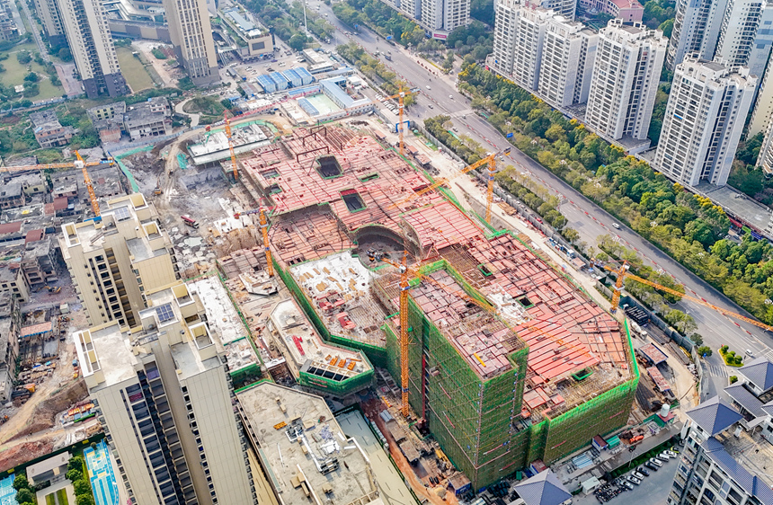 玉林時代壹號項目施工現場。中國一冶供圖