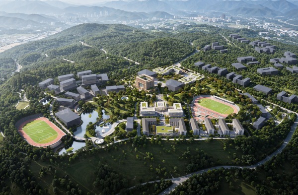 重庆安全技术职业学院高峰新校区建设项目（一期）EPC总承包效果图。中冶建工供图