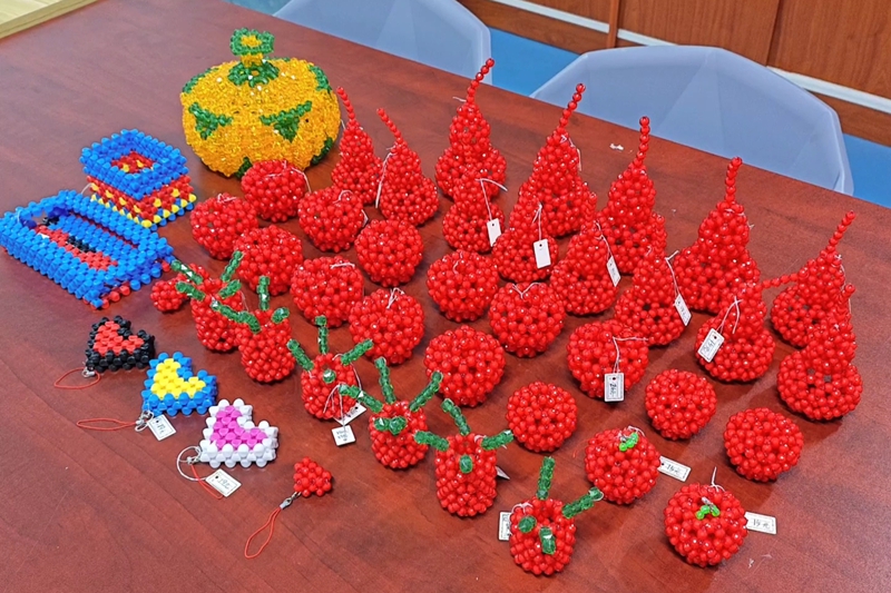 手工作品。梁旎旎摄