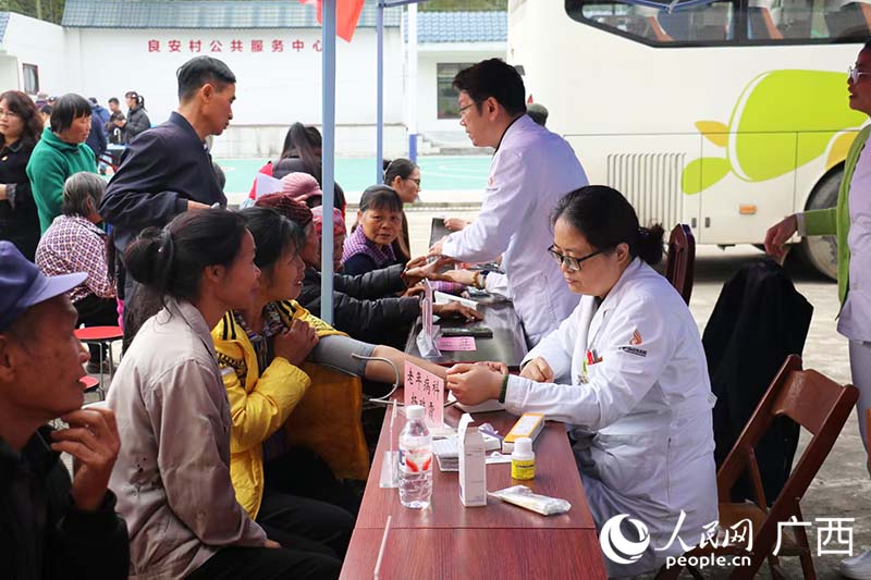 现场开展义诊活动。人民网 刘璐瑶摄