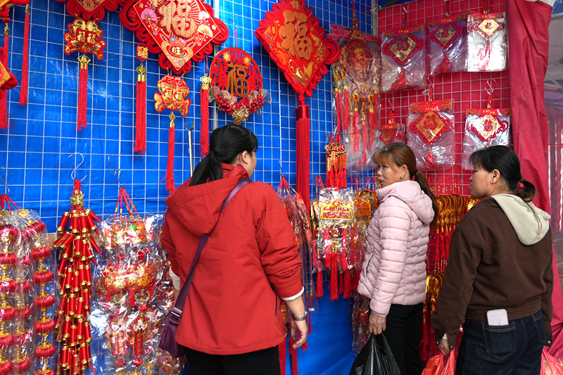 巴马：春节将至装饰用品走俏年货市场(图3)