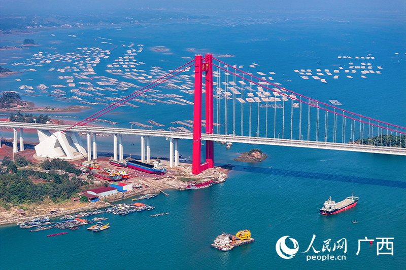 俯瞰龍門港鎮。人民網記者 雷琦竣攝