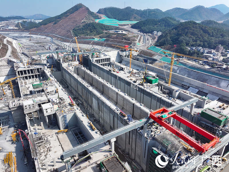 平陸運河馬道樞紐。人民網記者 雷琦竣攝