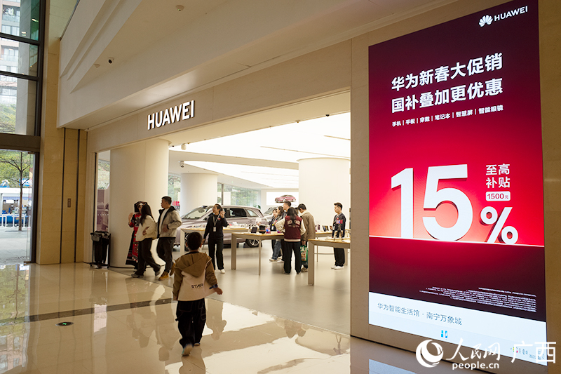 “国补”让新春消费热力更足。人民网记者 覃心摄