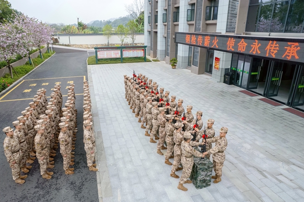 退伍老兵交槍儀式現場。