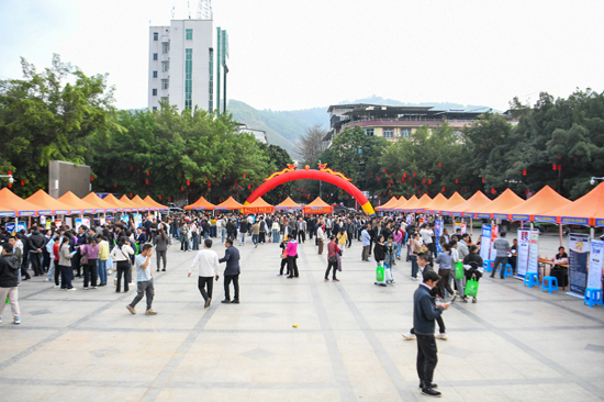 招聘会现场。卢家尼摄