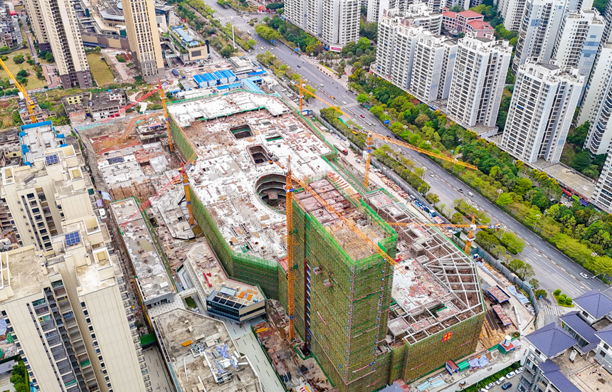 玉林时代壹号项目施工现场。中国一冶供图