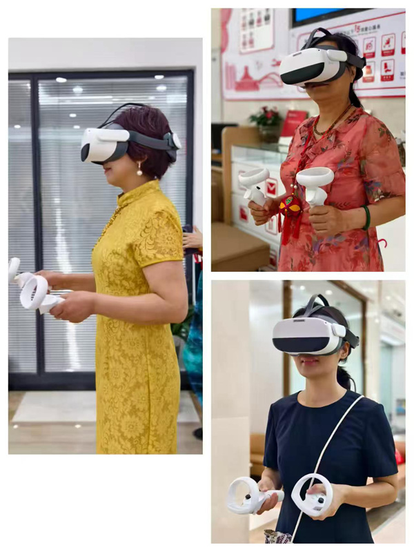 客户带上VR眼镜体验