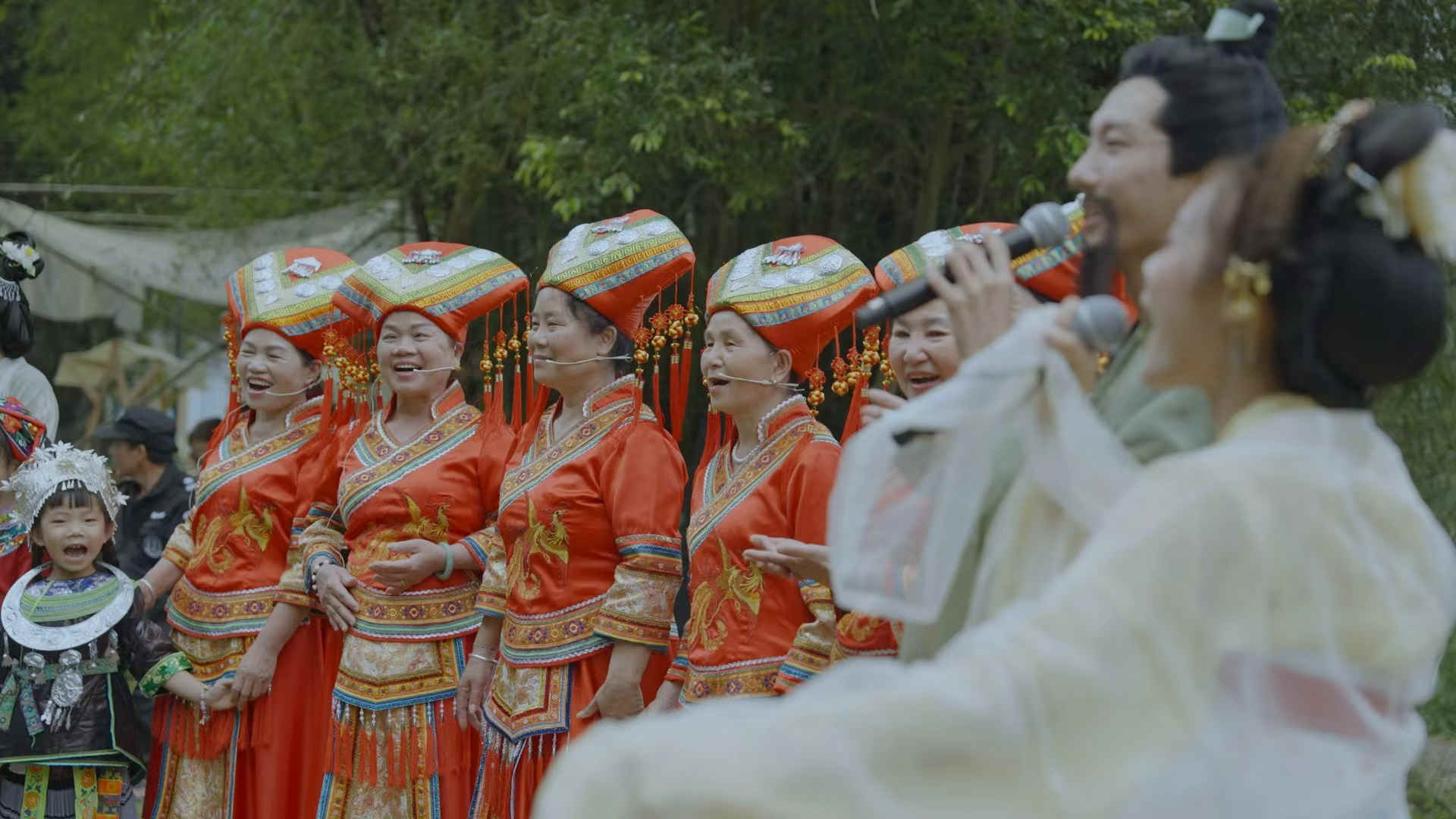 金城江壮族哦吔山歌对唱现场。