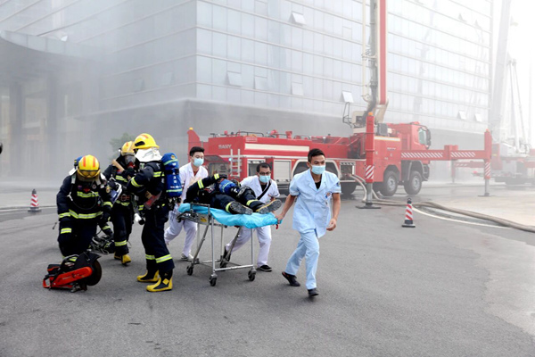 医院创新推出医警消联动院前急救前置模式。924医院供图