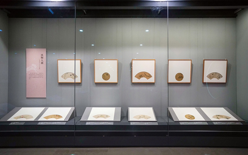 廣西博物館展出76件/套清代花鳥畫扇面