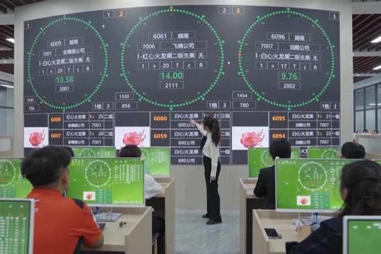 在中国一东盟（崇左）水果交易中心拍卖中心大屏幕