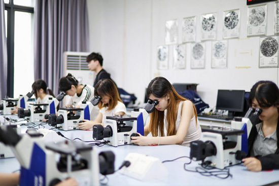 选手提前适应场地。广西民族大学材料与环境学院供图