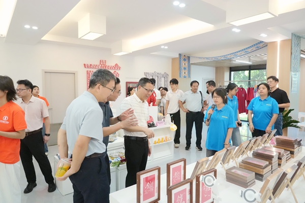 南宁职业技术大学文创街区开业参观、讲解互动（南职融媒 李嘉文/摄）