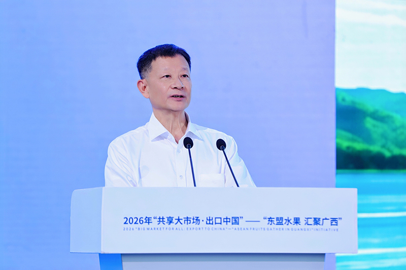 中国食品土畜进出口商会会长曹德荣发言。主办方供图