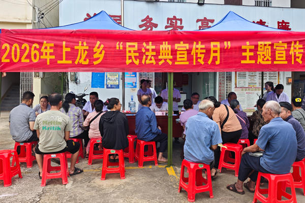 上龙乡2026年民法典宣传月主题宣传活动。