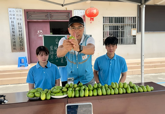 書記直播推介青檸。北海職業學院供圖