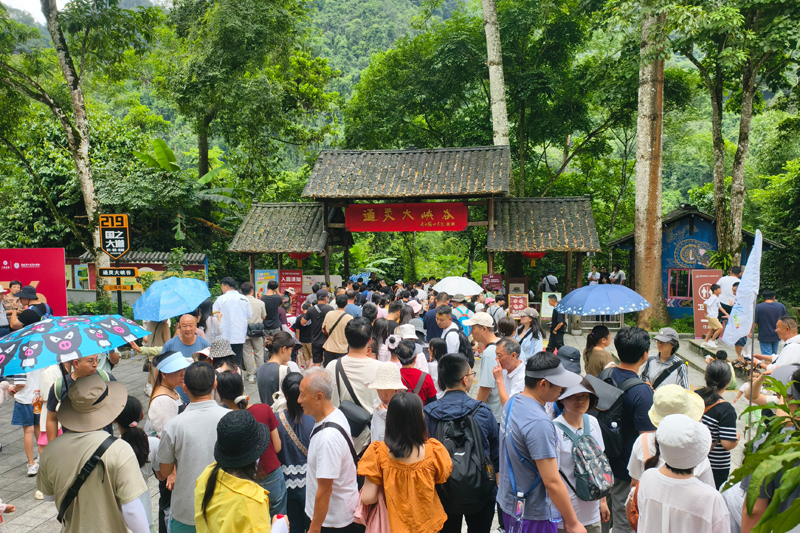 广旅集团旗下百色靖西古龙山通灵大峡谷成为区内外游客避暑纳凉的胜地。广旅文旅股份公司供图