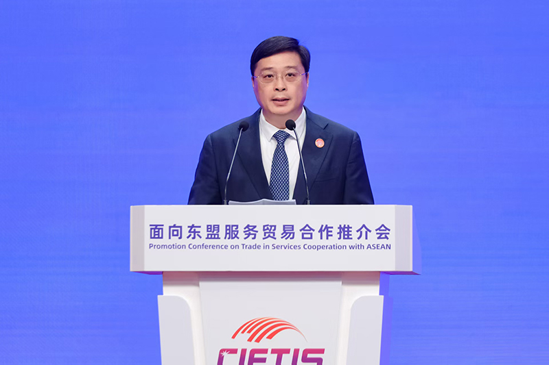 廣西壯族自治區主席韋韜致辭。主辦方供圖