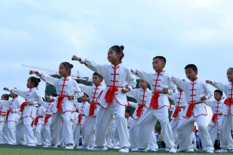 學校引進廣西非遺“江口梁家拳”。鹿寨縣城南第二小學供圖