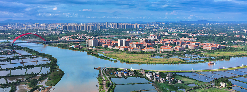 位于平陆运河入海口的北部湾大学。北部湾大学供图
