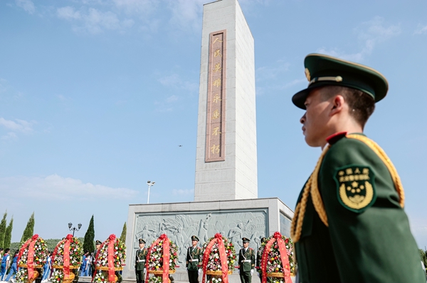 武警广西总队贺州支队公祭烈士现场。