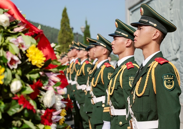 武警广西总队贺州支队公祭烈士现场。