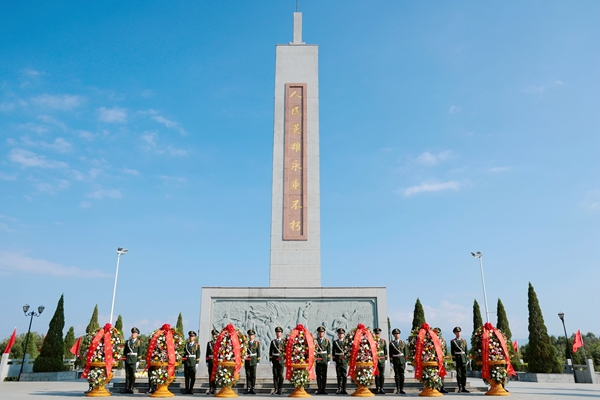 武警广西总队贺州支队公祭烈士现场。