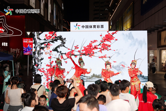 舞台區的國風演藝節目吸引市民朋友駐足觀看