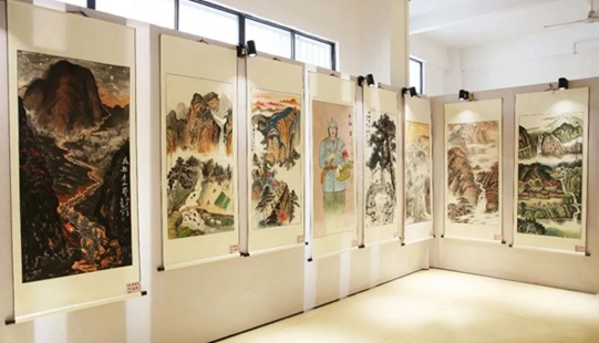 资源县纪念中国工农红军长征胜利90周年书画展正式开幕