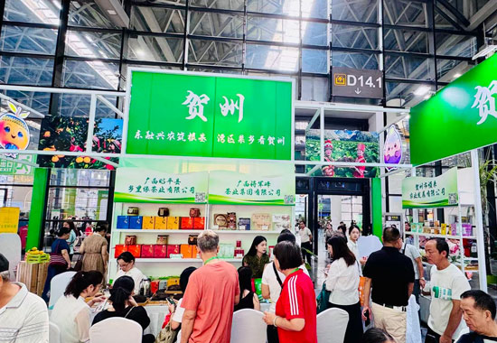 賀州展館吸引了不少客商和游客前來。文馨攝